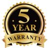 5 Year Warranty
