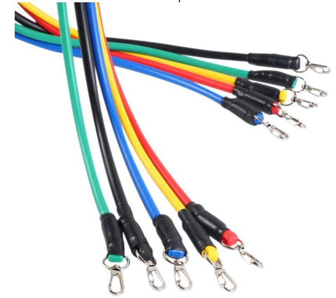 11pcs Resistance Bands Pull Up Tube Set Exercise Bands Stretch Elastic Pull Rope Band Kit