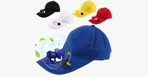Fan Hat - Solar Fan Hat - Solar Powered Fan Hat